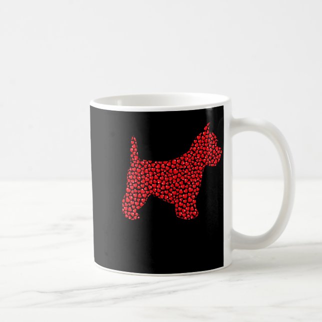 Taza De Café Funny Westie Dog Lover Hearts Love Westie Valentin (Derecha)