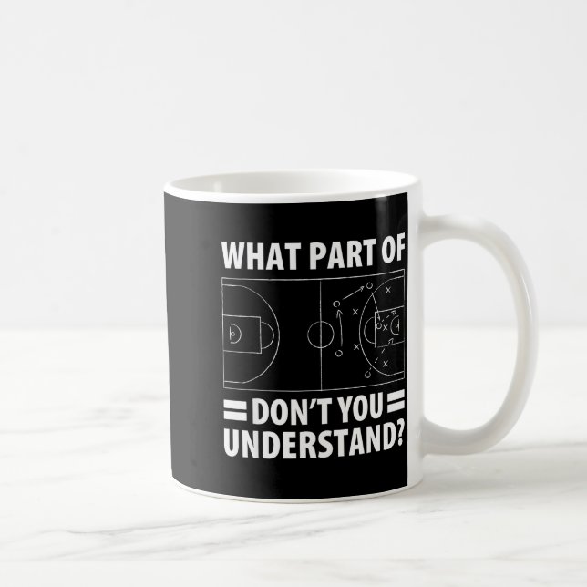 Taza De Café Funny What Part Of Basketball Don't You Understand (Derecha)