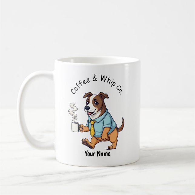 Taza De Café Funny  Whippet Dog Business Suit Coffee  (Izquierda)