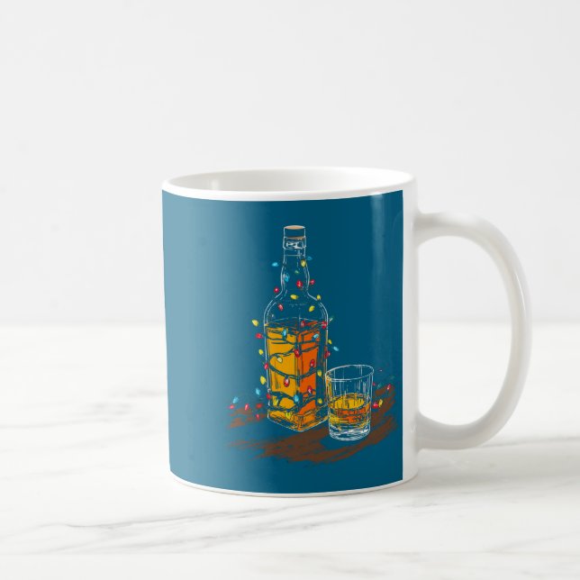 Taza De Café Funny Whiskey Christmas Graphics Lights Lover Long (Derecha)