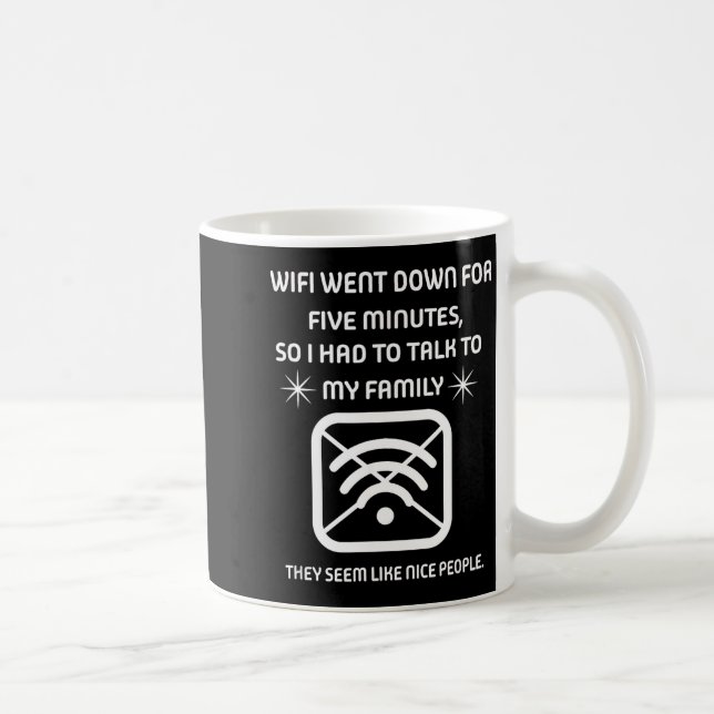 Taza De Café Funny Wifi Went Down Quote Computer Nerd Gift  (Derecha)