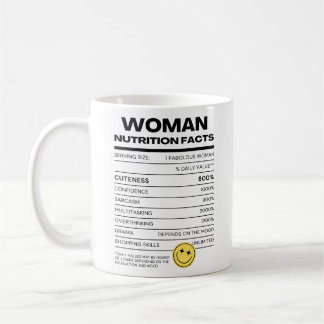 Taza De Café Funny Woman Nutrition Facts