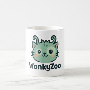 Taza De Café Funny Wonky Cat Coffee Mug   Wonky Zoo