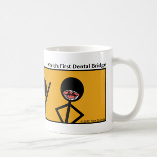 Taza De Café Funny World's 1st Dental Bridge Stickman Mug - 081