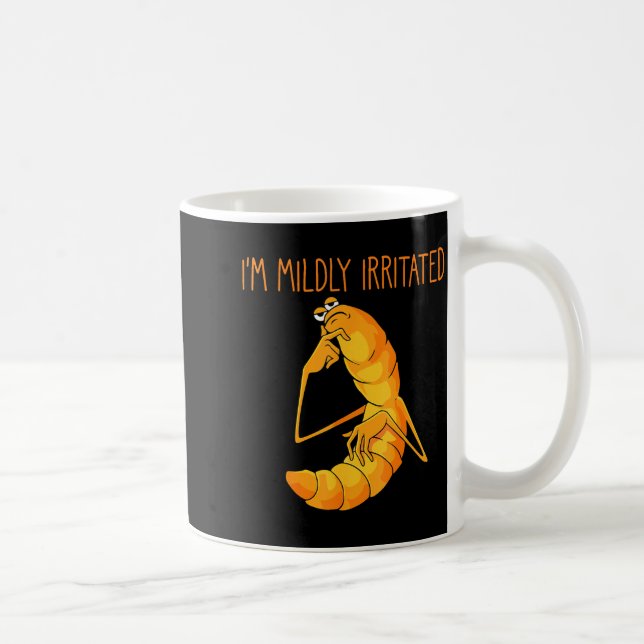 Taza De Café Funny Worm Meme I'm Mildly Irritated Marcus Mens W (Derecha)