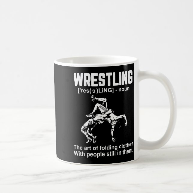 Taza De Café Funny Wrestling Definition The Art Of Folding Clot (Derecha)
