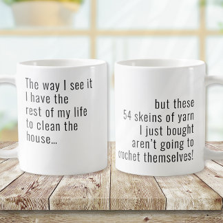 Taza De Café Funny Yarn Crochet