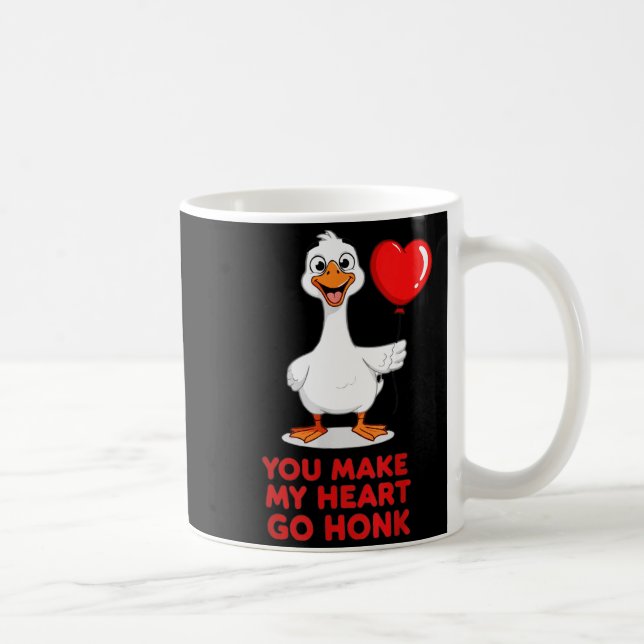 Taza De Café Funny You Make My Heart Go Honk Matching Valentine (Derecha)