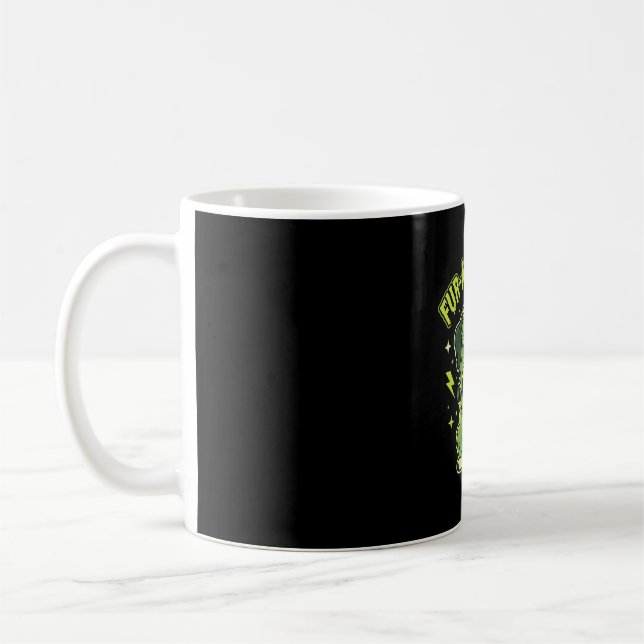 Taza De Café Fur-Ankenstein Divertido Perro de Frankenstein Hal (Izquierda)