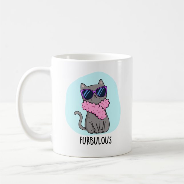 Taza De Café Furbulbo Funny Elegant Cat Pun (Izquierda)