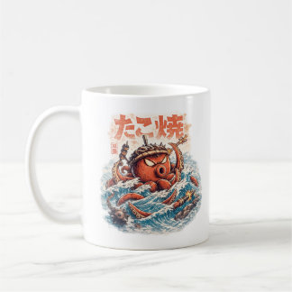 Taza De Café Furia de Samurái Pulpo – Arte Oceánico Inspirado e
