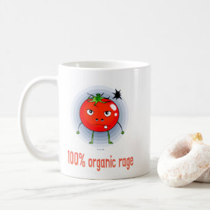 Taza De Café Furia Orgánica 100% Divertida Tomate Enojado