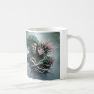 Taza De Café fusão homem e natureza