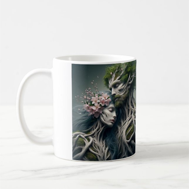 Taza De Café fusão homem e natureza (Izquierda)
