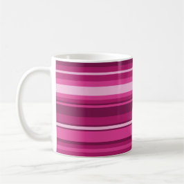 Taza De Café Fuschia stripes