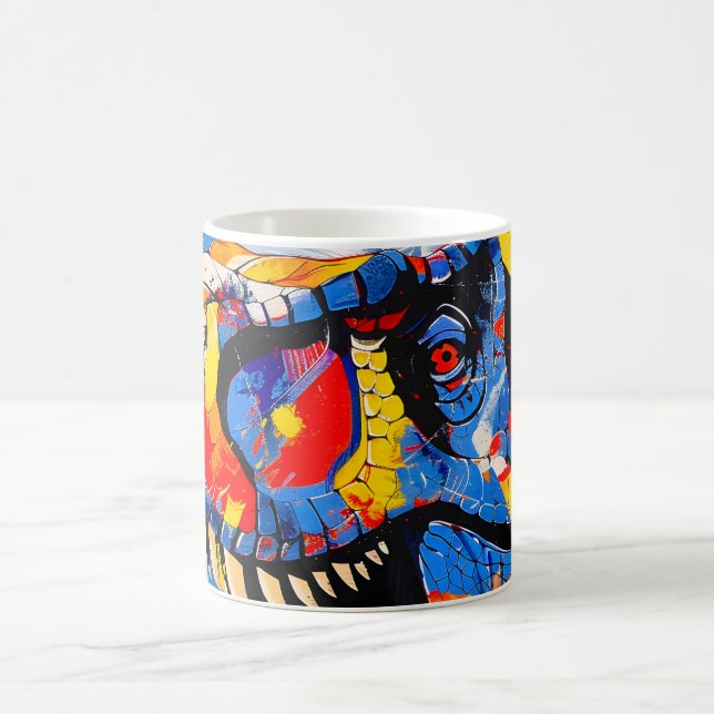 Taza De Café Fusión de dinosaurios T-rex de Wild Retro (Centro)