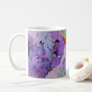 Taza De Café "Fusión de Hues" arte abstracto contemporáneo