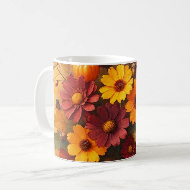 Taza De Café Fusión floral otoñal (Anverso izquierdo)