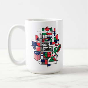 Taza De Café Fútbol 2026 Estados Unidos, Canadá, México Arte de