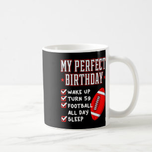 Taza De Café Fútbol 59 Jugador de partido de cumpleaños Coac de