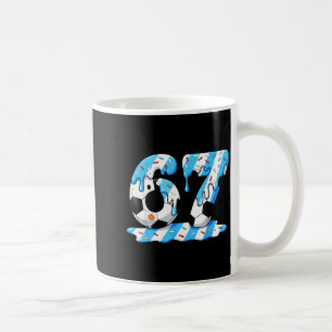 Taza De Café Fútbol 67 Bandera de Argentina Seis Siete Divertid