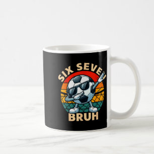 Taza De Café Fútbol 67 Seis Siete Bruh Dab Meme Cool Retro Dive