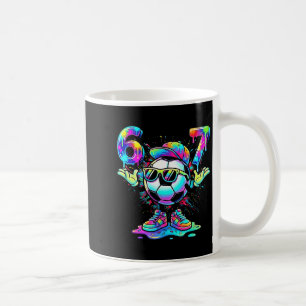 Taza De Café Fútbol 6 7 Meme Gafas de sol Genial Vibra Colorido