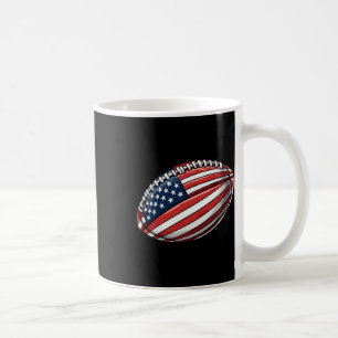 Taza De Café Fútbol Americano 4 de julio Bandera Estadounidense