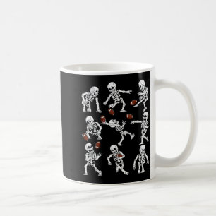 Taza De Café Fútbol Americano de Halloween Esqueletos Hombres D