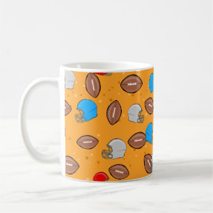 Taza De Café Fútbol Americano - Patrón sin problemas de casco y