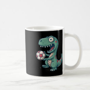 Taza De Café Fútbol de dinosaurio emocionado para Juric y amant