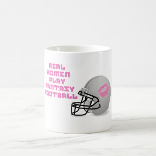 Taza De Café Fútbol de la fantasía del juego de las mujeres