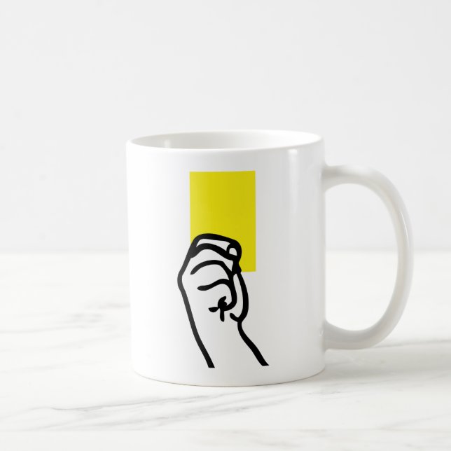 Taza De Café Fútbol de la tarjeta amarilla (Derecha)