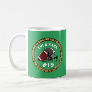 Taza De Café Fútbol de música - Añadir nombre y número