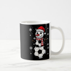 Taza De Café Fútbol de Navidad Ll Muñeco de Nieve Navidad Footl