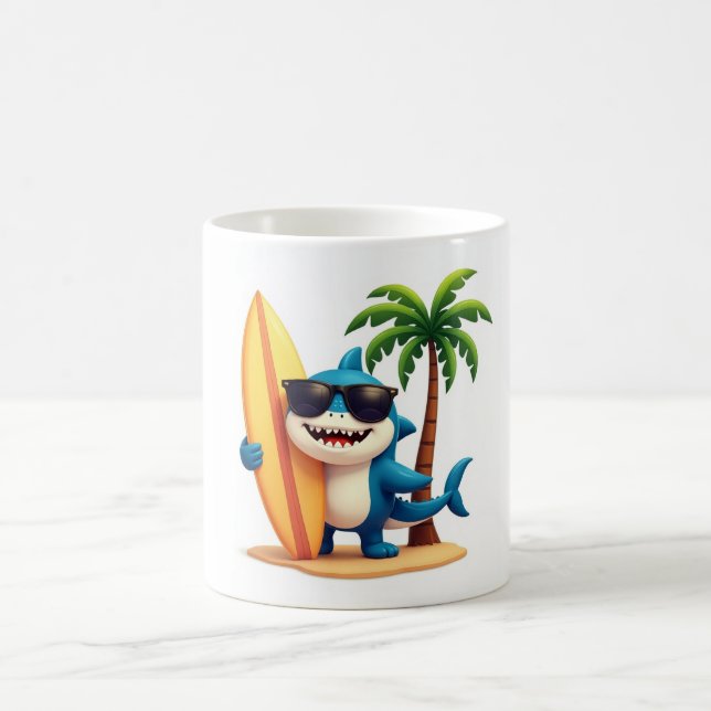 Taza De Café Fútbol de 🦈 Tropical Beach para tiburones de la G (Centro)