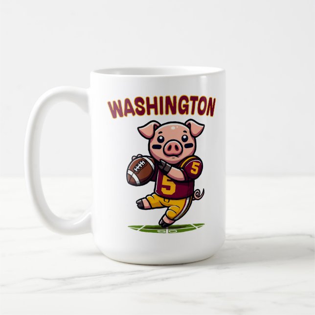 Taza De Café Fútbol de Washington Hog (Izquierda)