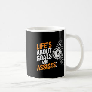 Taza De Café Fútbol Deporte Vintage Fútbol Vidas Sobre Metas An