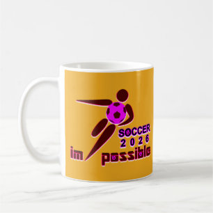 Taza De Café Fútbol Dinámico 2026 Diseño de Silueta