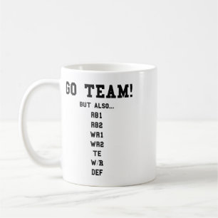 Taza De Café Fútbol Fantástico Divertido - Vamos Equipo