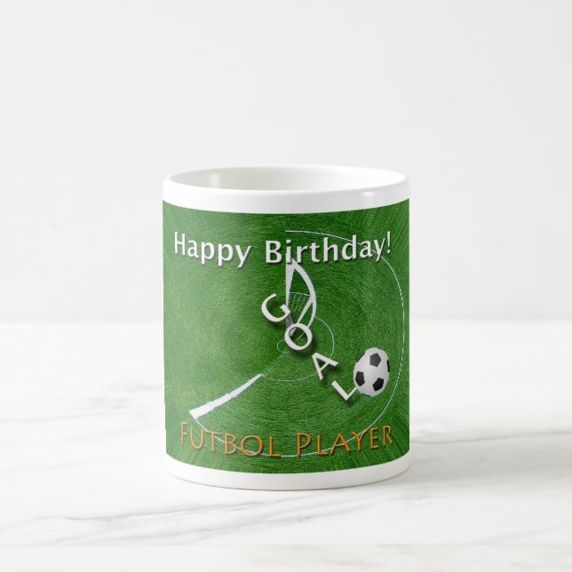 Taza De Café Futbol Futbol Feliz Cumpleaños Jugador (Centro)