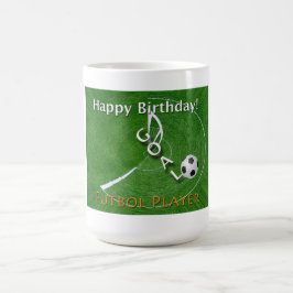 Taza De Café Futbol Futbol Feliz Cumpleaños Jugador