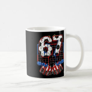 Taza De Café Fútbol Ll 67 Drip Six Seven Gen Alpha Meme Usa Fla