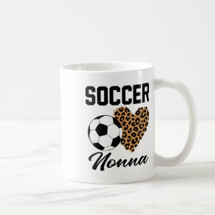Taza De Café Fútbol Nonna Corazón de Leopardo Nonna
