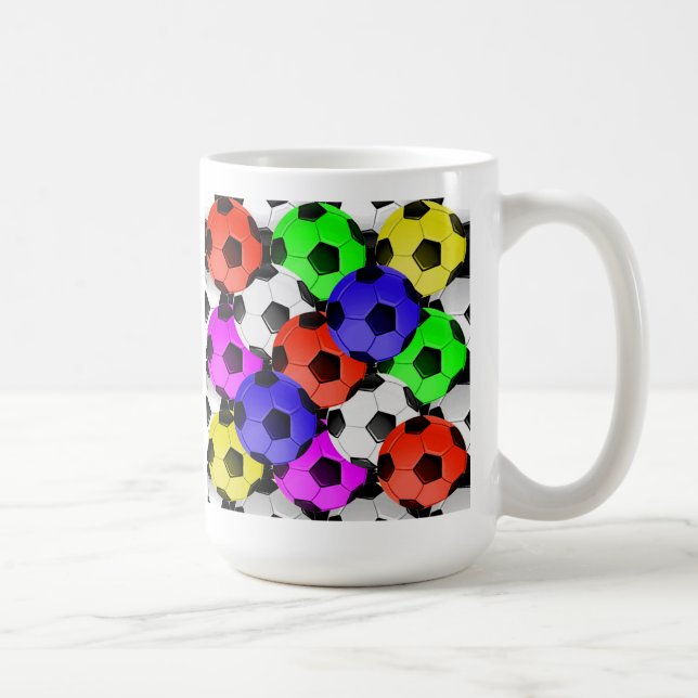 Taza De Café Fútbol o fútbol americano multicolor (Derecha)