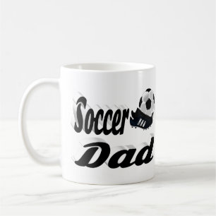 Taza De Café Fútbol Papá mitad texto Café Mug