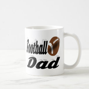 Taza De Café Fútbol Papá mitad texto Café Mug