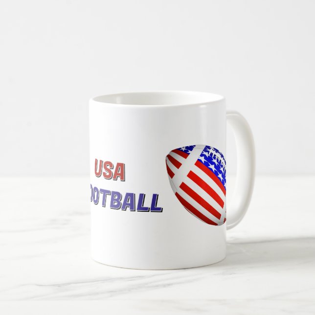 Taza De Café Fútbol Patriótico de EE. UU. (Anverso derecho)