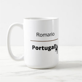 Taza De Café Fútbol Portugal, personalizable