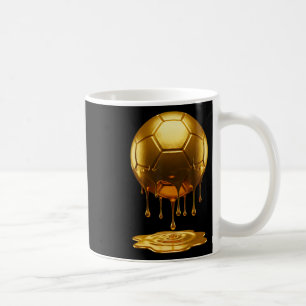Taza De Café Fútbol que gotea gota de oro jugador de deporte en